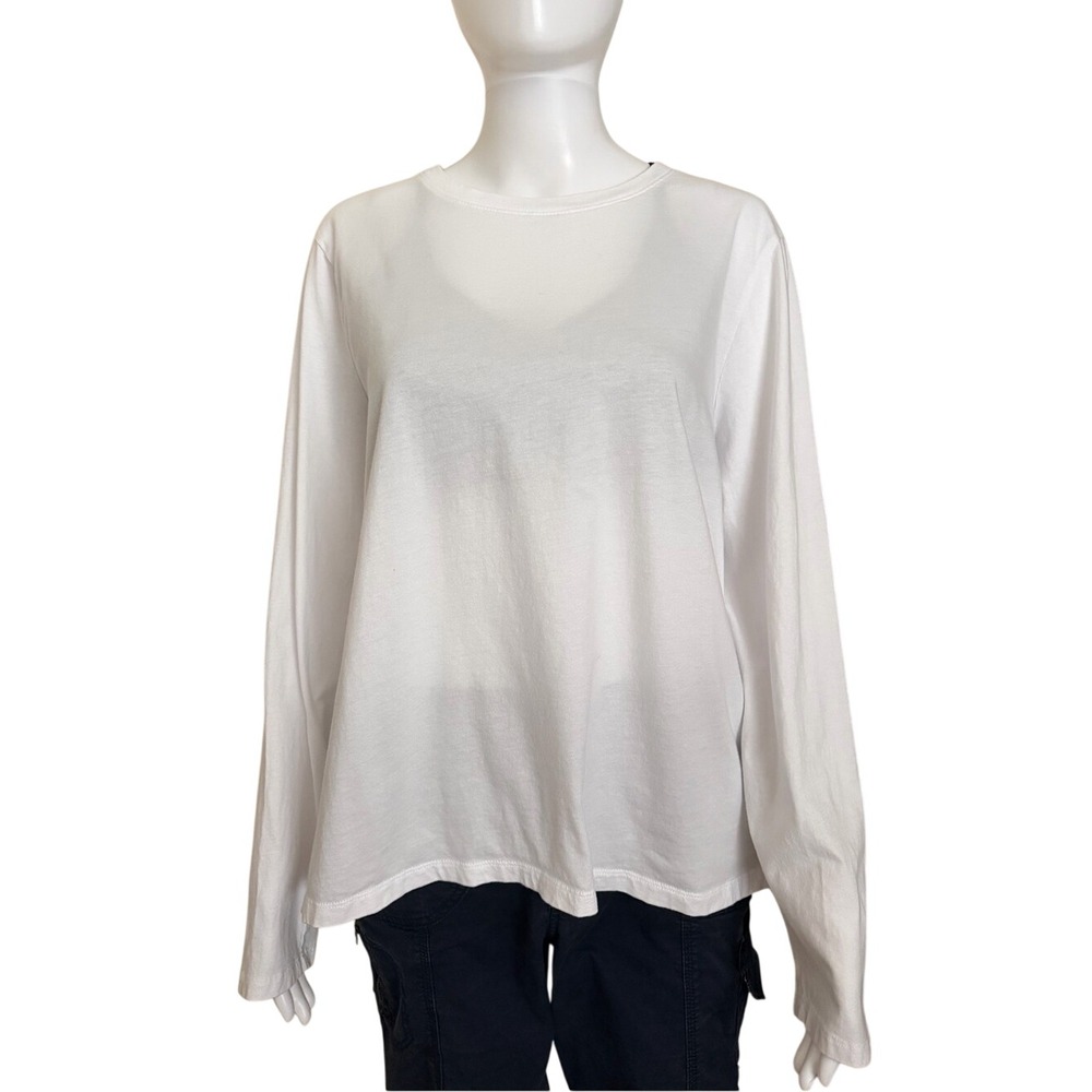 Free Assembly White Organic Cotton Long Sleeve Shirt XXL